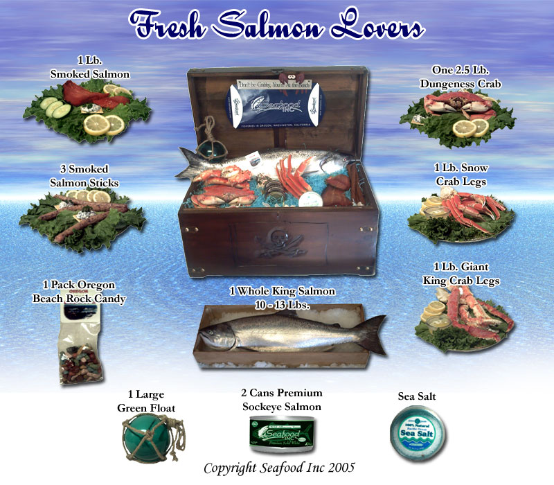 Fresh Salmon Seafood Gift Basket