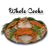 Dungeness crab whole cooks